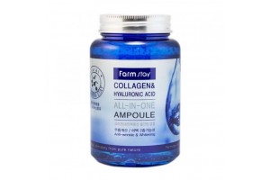 Ампульная сыворотка с гиалуроновой кислотой и коллагеном FarmStay Collagen Hyaluronic Acid All-In-One Ampoule