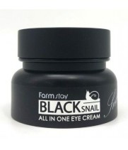 Крем для глаз с муцином черной улитки FarmStay Black Snail All In One Eye Cream