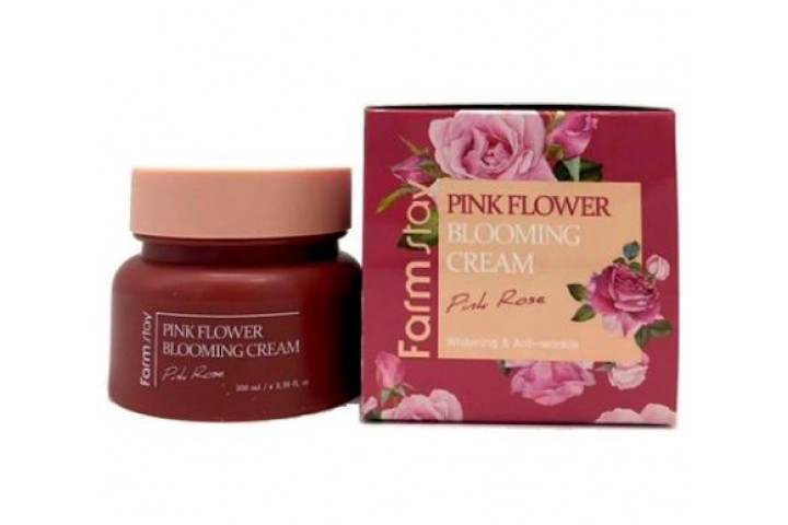 Крем для лица с экстрактом розы FarmStay Pink Flower Blooming Cream Pink Rose