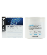 Отшелушивающие очищающие подушечки с коллагеном FarmStay Collagen Water Full Moist Toning Peeling Pad