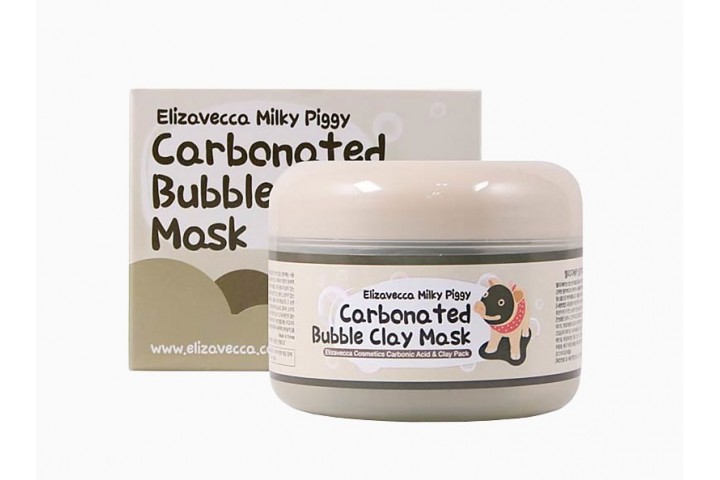 Очищающая пузырьковая маска  Elizavecca milky piggy carbonated bubble clay mask